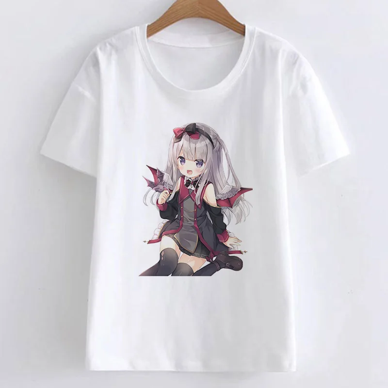 Милые аниме, мультипликационный персонаж, женская футболка с принтом, Новое поступление летней японской одежды, футболка Kawaii, модные топы - Цвет: 2911