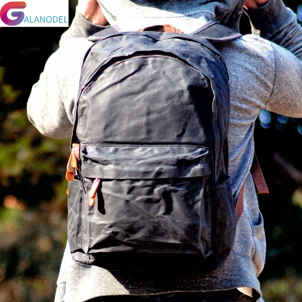 

GALANODEL outdoor cloth ladies wax canvas bag retro GALANODEL backpack large backpack men's mountaineering bag