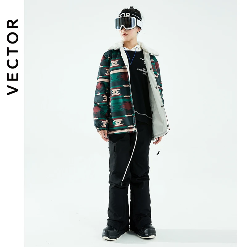 

Thicken Warm Men's and Women's Ski Jacket Double-sided Jacket Winter Warm Windproof Waterproof Outdoor Sports Snowboard Skiing