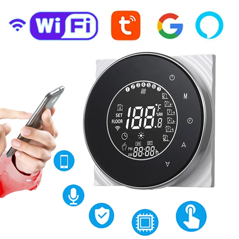 WiFi Thermostat for Electrical/Water/Gas Boiler Weekly Programmable Electronic Digital Thermoregulator Room Heating Alexa | Обустройство