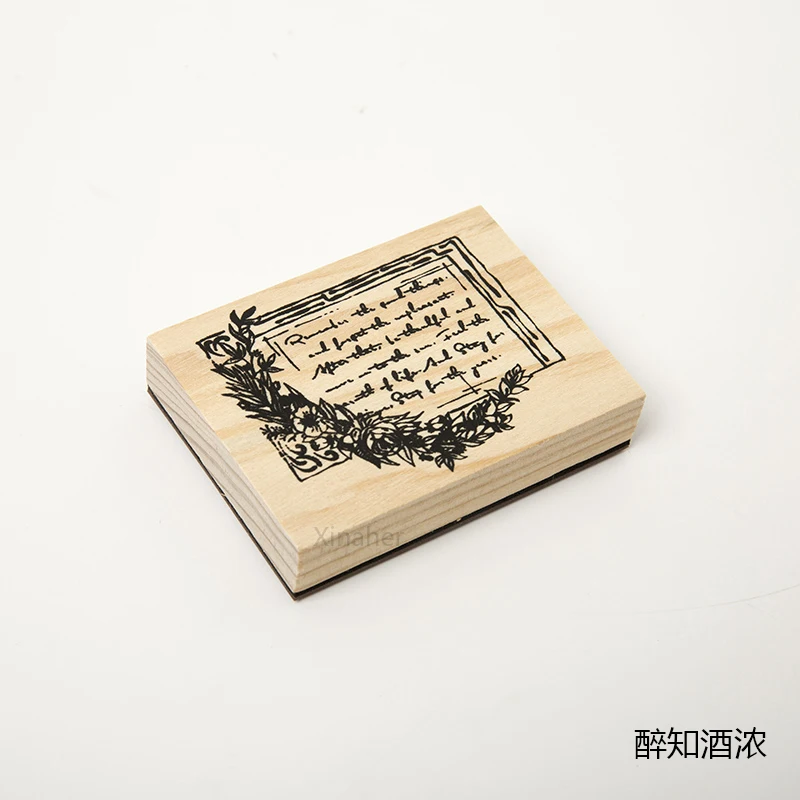 F XINAHER винтажный завод английская этикетка штамп DIY деревянные и резиновые штампы для скрапбукинга канцелярские товары Скрапбукинг Стандартный штамп - Цвет: F