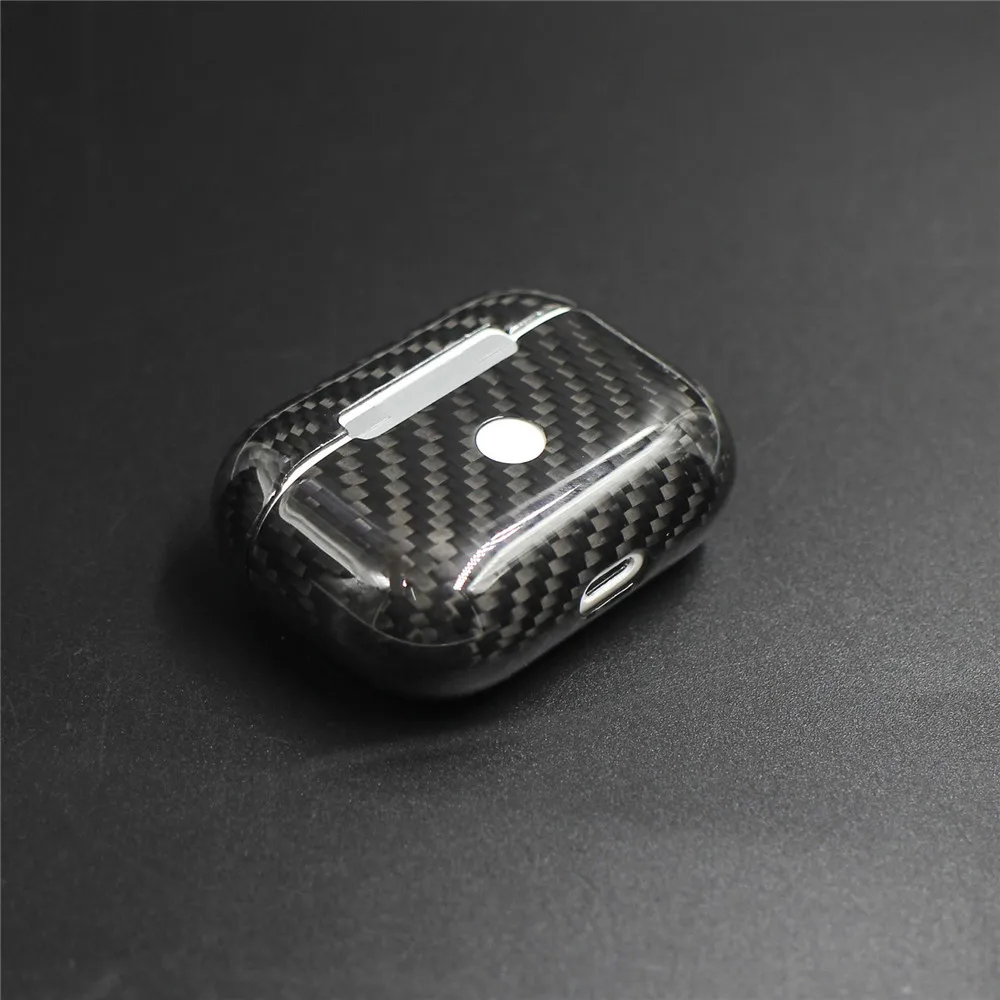 

New Real Carbon Fiber Earphone Case For AirPods Pro Bluetooth Earphones Charging Case Shockproof Protective Cover