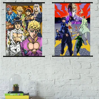 

Anime JOJO's Bizarre Adventure Scroll Manga Wall Scroll Poster Wall Hanging Poster Decorative poster Wall Poster Scroll