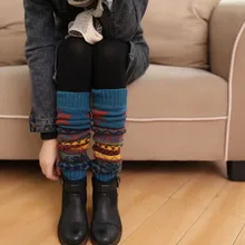 1 пара, новинка, модные рождественские гетры, зимние теплые гетры, вязаные крючком, высокие длинные леггинсы, шерстяные гетры Warme rгольфы