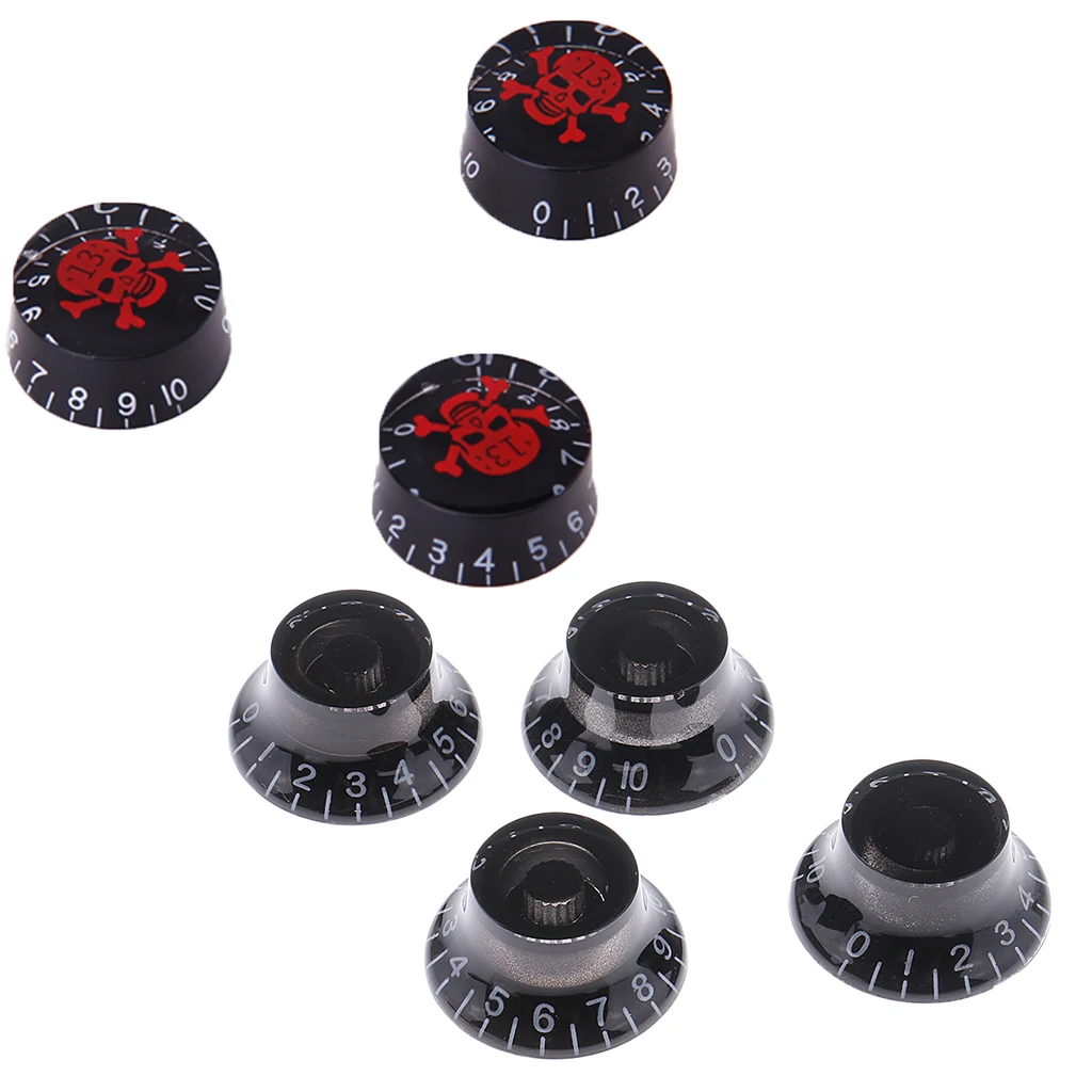 7pcs Acrylic Volume Tone Control Knobs for LP Electric Guitar Accessories