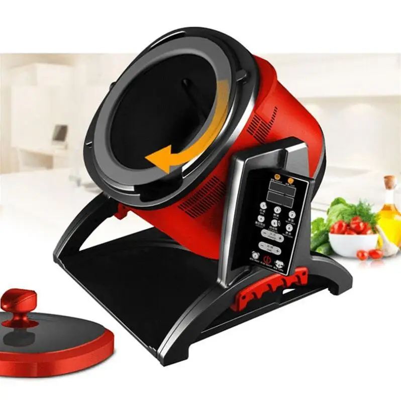 220V Household & Commercial Electric Intelligent Automatic Stir Frying  Machine 6L Non-stick Cooking Wok Pot Multi Cooker Pot - AliExpress