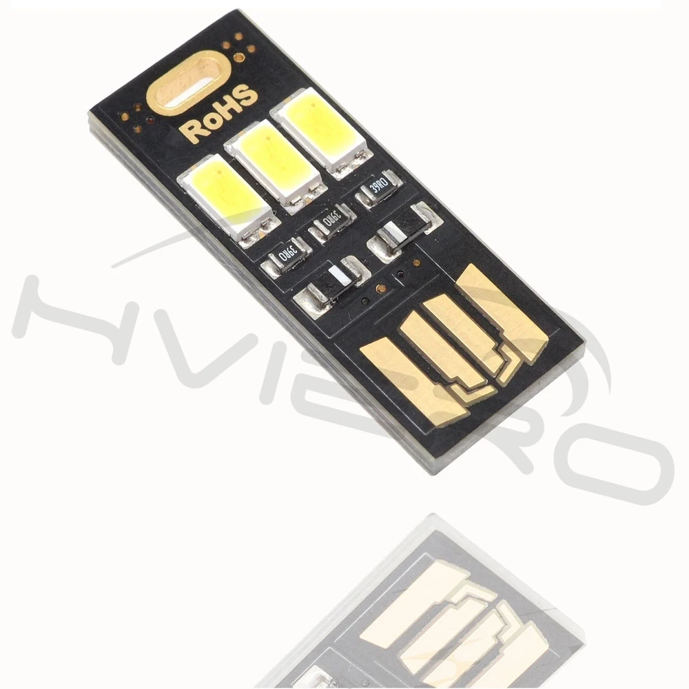 Hviero 1pcs One-sided Pocket Card Lamp Bulb Led Keychain Mini LED Energy Saving Warm White Night Light Portable Novelty Bulb USB Power