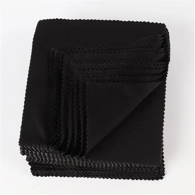 Eyeglass Cleaning Cloth 20 pcs/lot Black Microfiber Sunglasses Eyewear 13*13cm Clean Lens Accessories