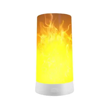 

LED Dynamic Flame Light Emulation Flickering Fire Magnet Bar Table Lamp Flame Lamp Waterproof Gravity Sensing USB Rechargeable