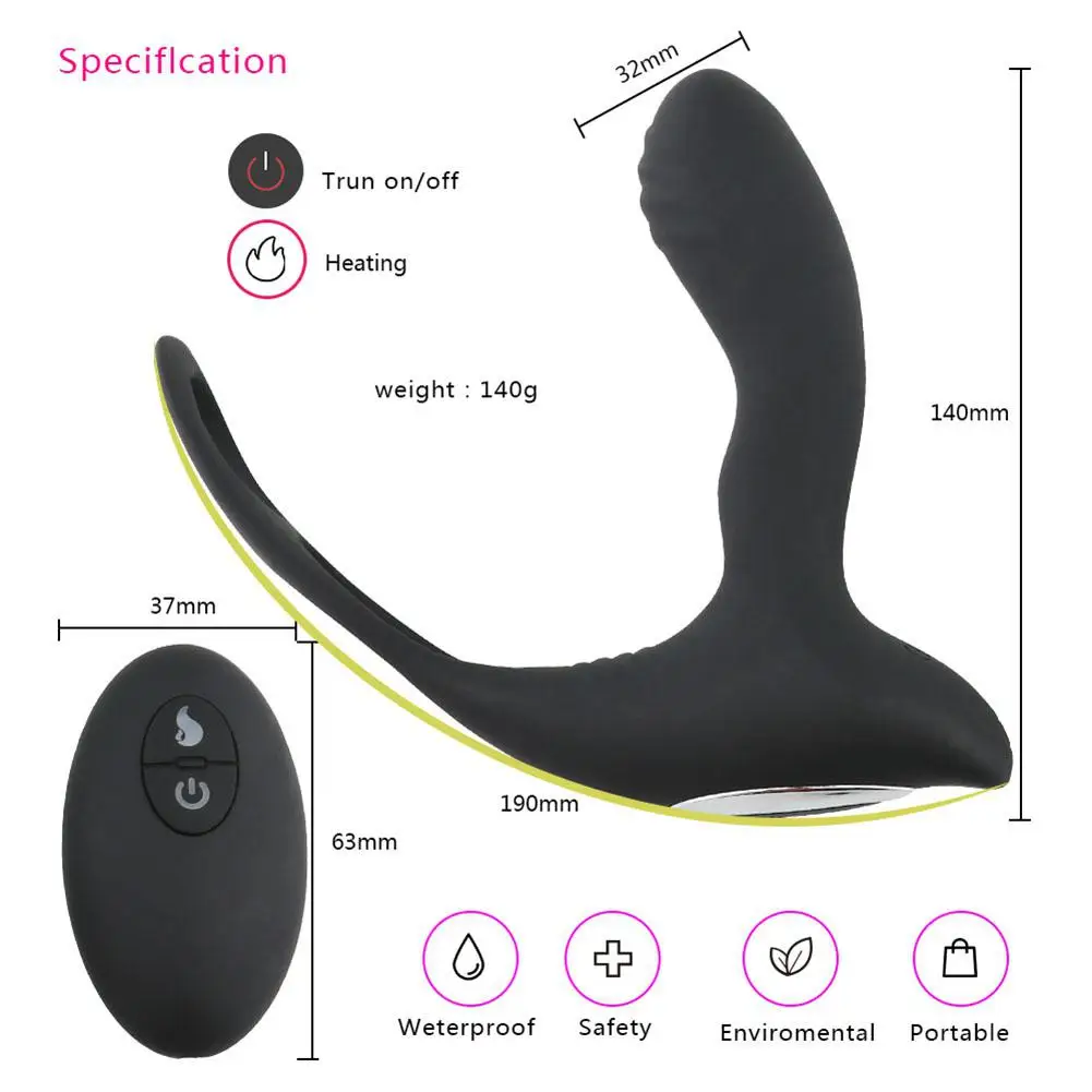 Movconly Anal Sex Toys Prostate Massager Male Vibrators Penis Ring Wireless Remote Control Vibrator Waterproof Vibrating