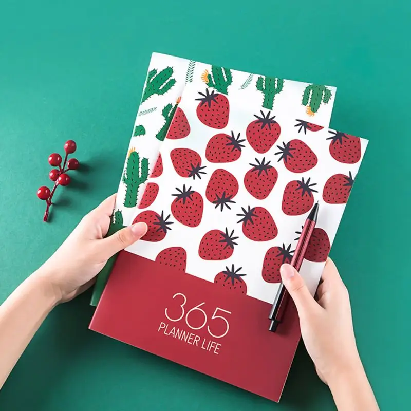 2020 Agenda Planner Notebook Daily Magazine Monthly Kawaii Fruit A4 Manual Book
