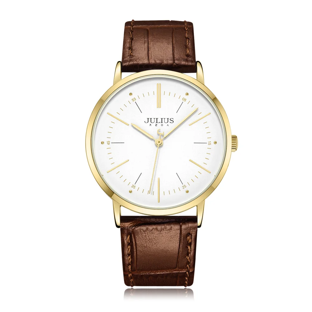 

New Men's Business Fashion Casual Leather Round Watch Male Quartz Good Gift Simple Style Original Luxury Wacht Men Relogio Sport