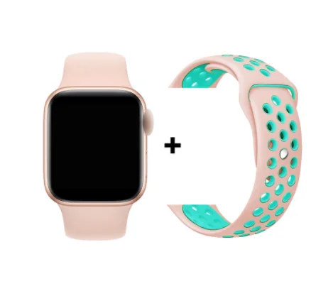 Часы серии 5 IWO 12 Bluetooth Смарт часы 1:1 44 мм 40 мм Чехол спортивные Смарт часы для iPhone Android телефон PK IWO 11 - Цвет: and NK pink blue