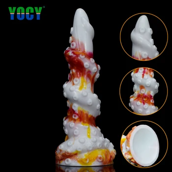 YOCY Colorful Tentacle Anal Butt Plug Silicone Animal Octopus Dildo Fantasy Erotic Sex Toys For Women Masturbater With Sucker 1