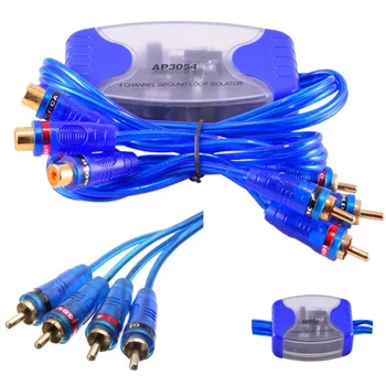 

4 Channel RCA Ground Loop Audio Noise Filter Isolator Cable For Car Stereo System audio noise cable car home audio systemi