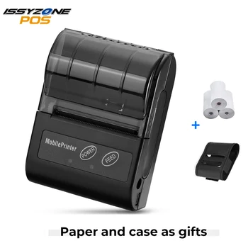 

Issyzone Bluetooth Printer Barcode Handheld Thermal Receipt 58mm Printer For Android iOS Protable Print Logo Supermarket Retail