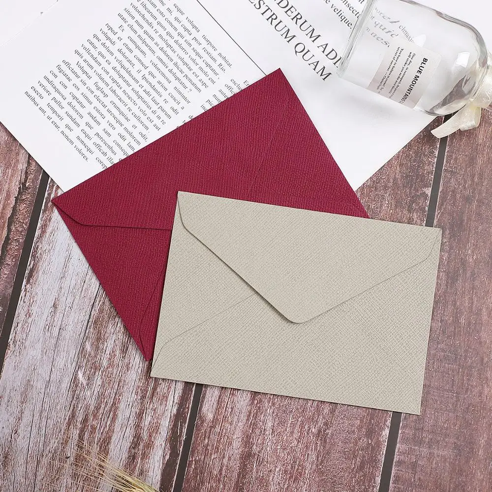 

10pcs Vintage Wine Red Simple Greeting Card Solid Color Mini Blank High Quality Kraft Paper Wedding Party Invitation Gift Cards