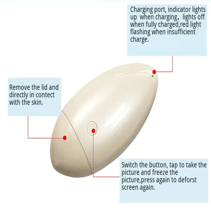 Интеллектуальный анализатор кожи с беспроводным подключением телефона и