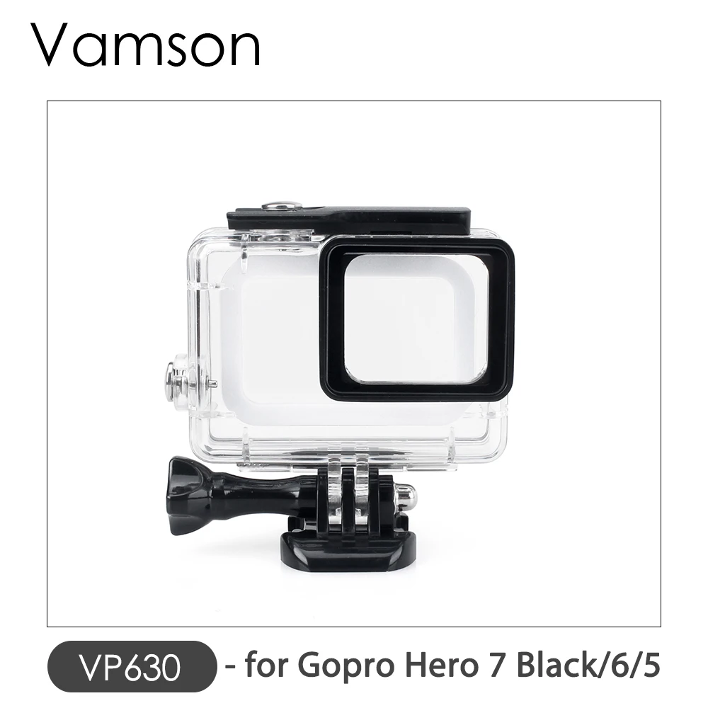 Vamson для Gopro Hero 6 5 7 8 черный 45 м подводный водонепроницаемый чехол для камеры Дайвинг Корпус крепление для GoPro Аксессуар VP630 - Цвет: VP630
