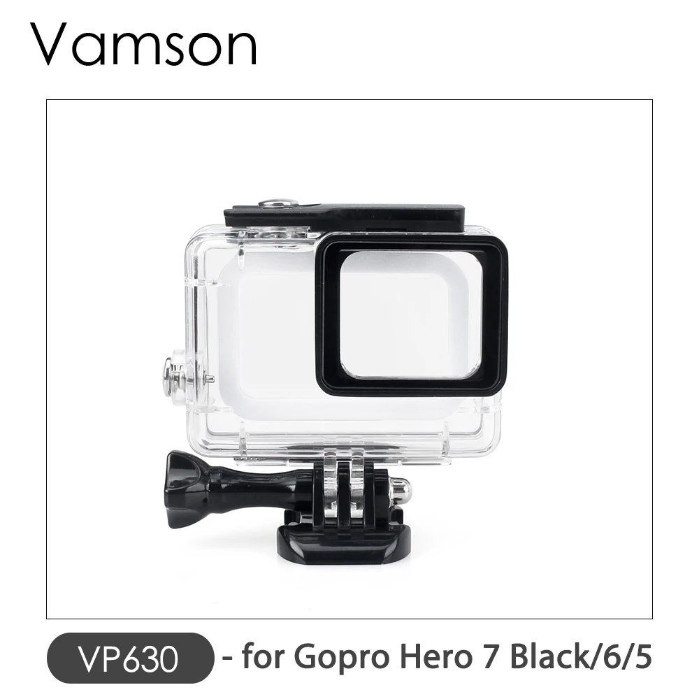 VP630 Vamson для Gopro Hero 6 5 7 8 черный 45 м подводный водонепроницаемый чехол для камеры Дайвинг Корпус крепление для GoPro Аксессуар VP630 - Цвет: VP630