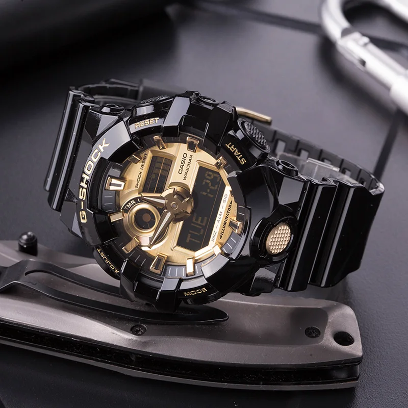 Оптическими зумом Casio Часы мульти-функциональный Спорт на открытом воздухе водонепроницаемые мужские часы GA-710GB-1A