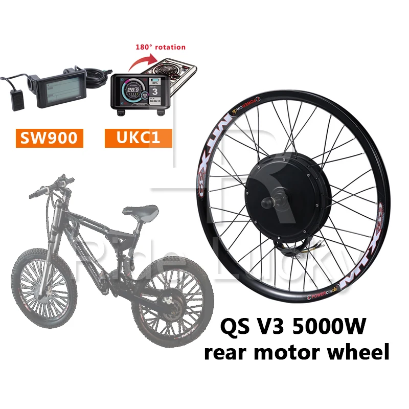 80 KM/H 50H QS 48 72V 5000W kit bici elettrica ruota motore posteriore kit  di conversione bici elettrica con display TFT kit ebike|Electric Bicycle  Motor| - AliExpress