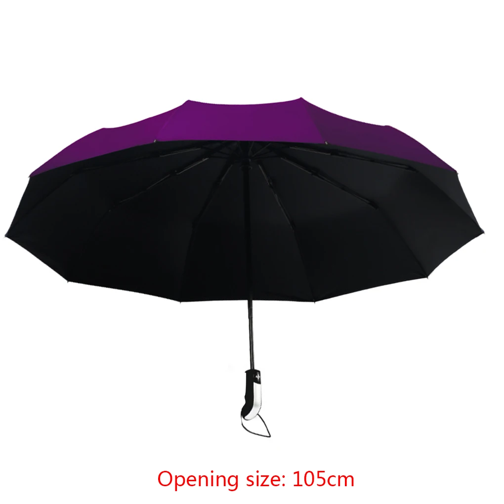 Windproof Travel Sunshade Umbrella Automatic Open Close Sun Protective Folding 10 Ribs Umbrella