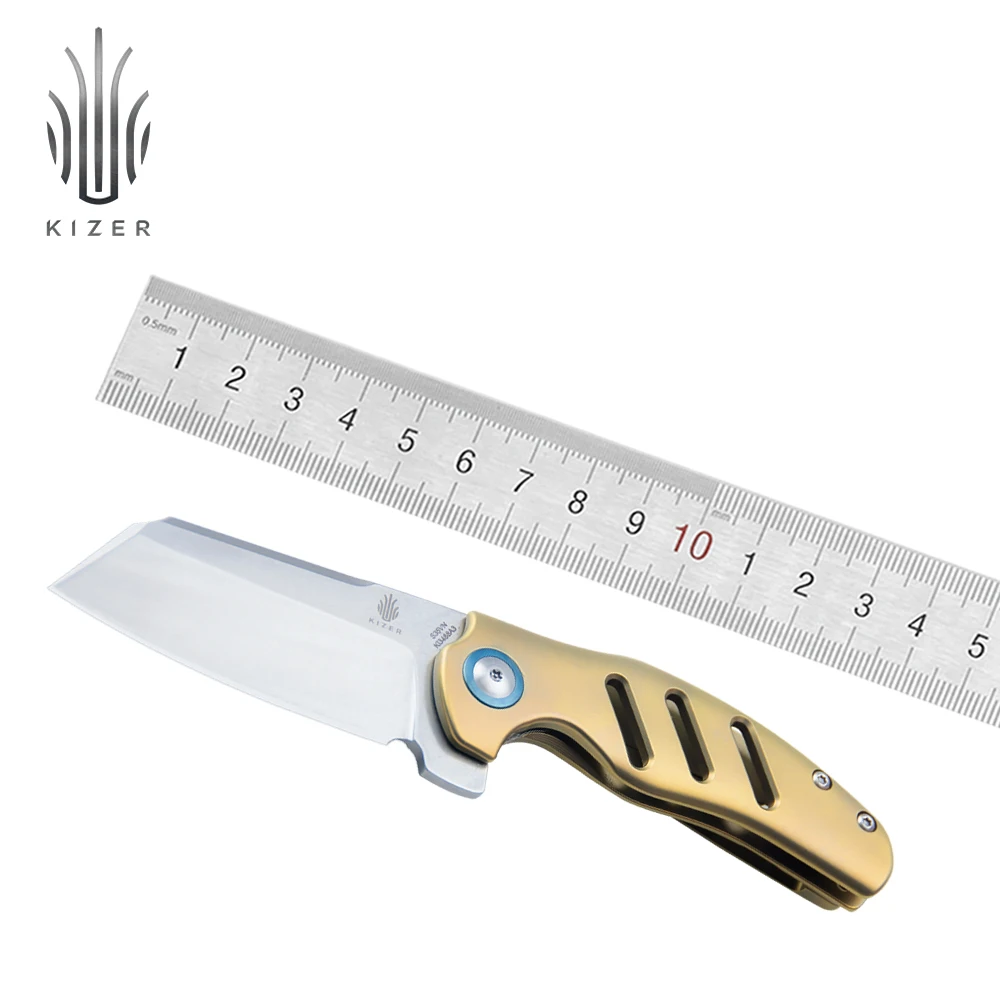 Складной нож Kizer C01C KI3488A3 мини титановый Мини Овчина высокое качество edc ручные