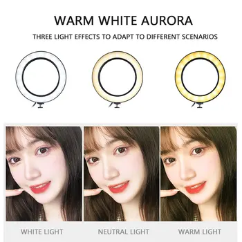 

LED Ring Light PhotographyYoutube Makeup Selfie Ring Lamp Video Light with 2M Tripod Phone Holder for Makeup Youtube