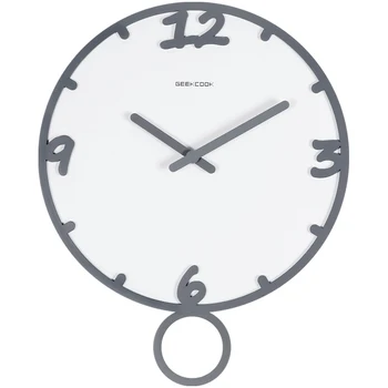 

Simple Modern Wall Clock Nordic Mechanism Quartz Creative Cute Silent Wall Clock Wooden Round Duvar Saati Watch Wall DE50WC