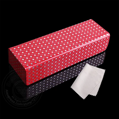 Высококачественная коробка для очков, защитный чехол для очков для близорукости, железный лист для оптических очков, магнитная застежка, квадратная жесткая коробка ручной работы - Цвет: Red