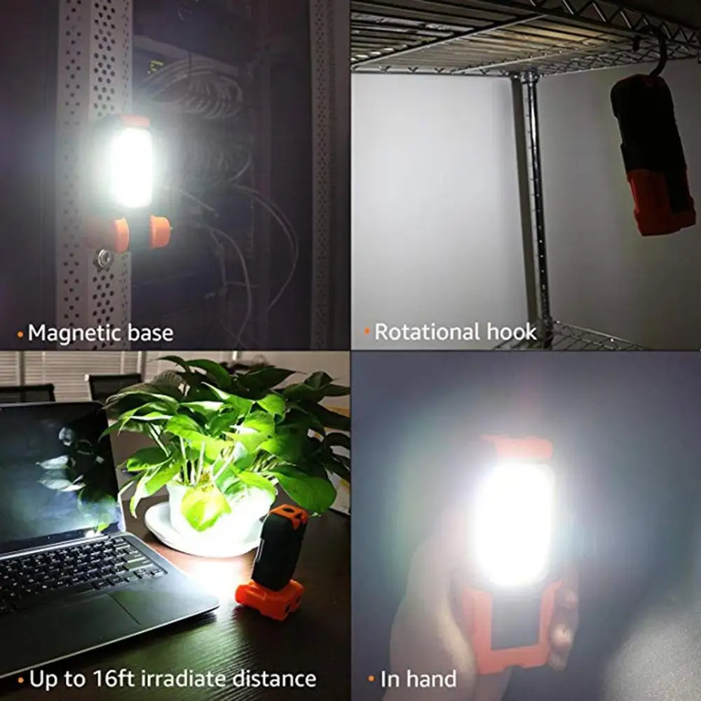 Многофункциональный магнитный светодиодный фонарик для домашнего использования, гибкий ручной фонарь, Рабочая лампа, наружная инспекционная лампа