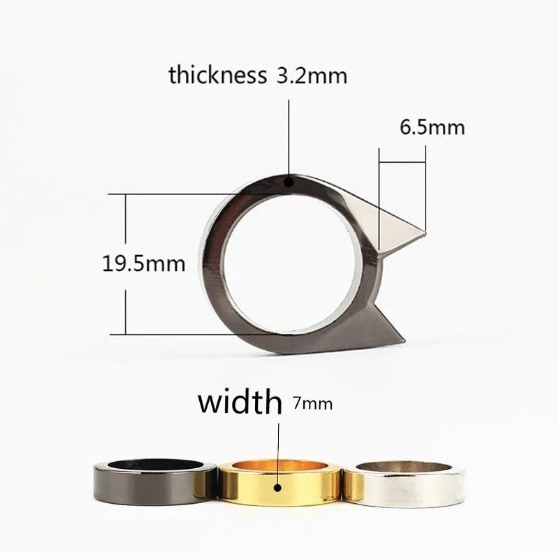 Self-Defense Rings For Women Man Metal Multifunctional Knuckle Cat Ear Shape Attack Rings Jewelry Accessories Girlfriends Gift