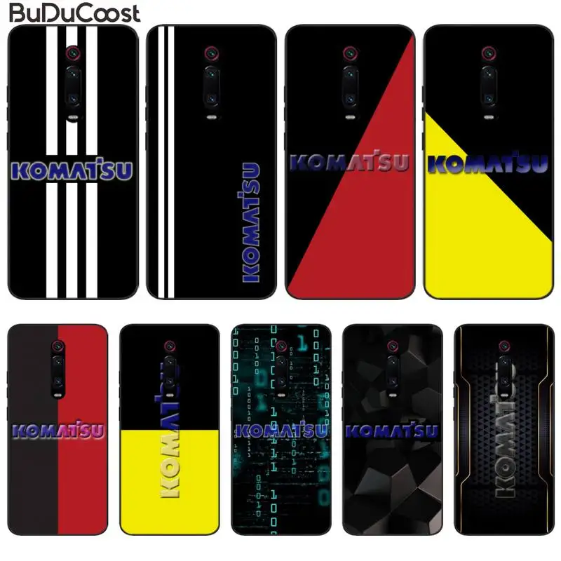 

Manton Excavator brand Komatsu Black TPU Soft Rubber Phone Cover For Redmi 6 4X 7 7A 8 GO K20 Note 4 4X 5 5A 6 6 Pro 7 8 8pro