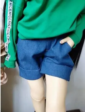T02-X547 Blyth кукольные одежда 1/3 1/4 bjd 1/6 мягкого плюша; аксессуары для куклы свитер рваные джинсовые шорты 2 шт./компл - Цвет: O light pants
