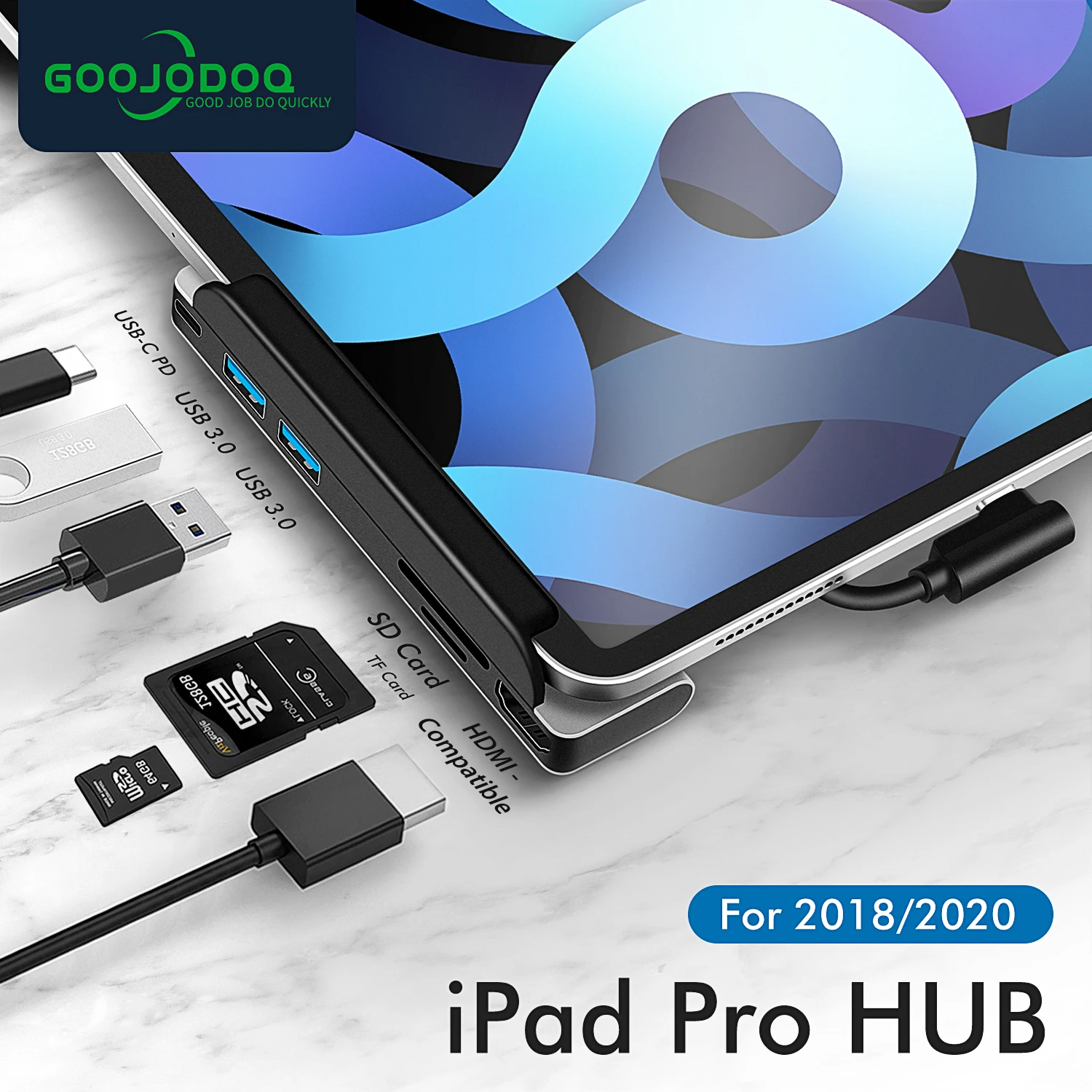 

USB C HUB Type C HUB to HDMI-Compatible USB 3.0 87W PD SD TF Mobile Phone USB-C USB HUB Adapter For MacBook Pro For iPad Pro
