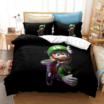 

Hot Sale Super Mario Bedding Set 3d Printed Duvet Cover Pillowcase Game Pattern Children Bedroom Decor Twin Full Queen King Size