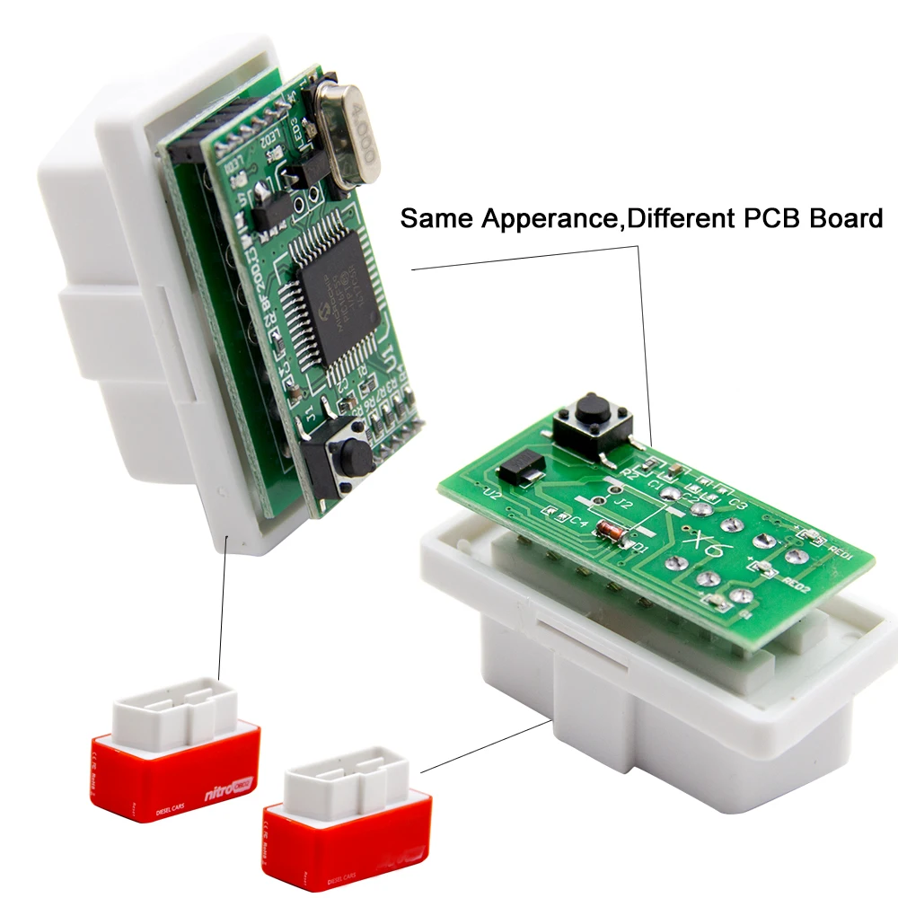 10 шт. двойной PCB эко Nitro obd2 для бензина/дизельных автомобилей obd2 ECU программист сканер инструмент нитро для больший крутящий момент экономия топлива