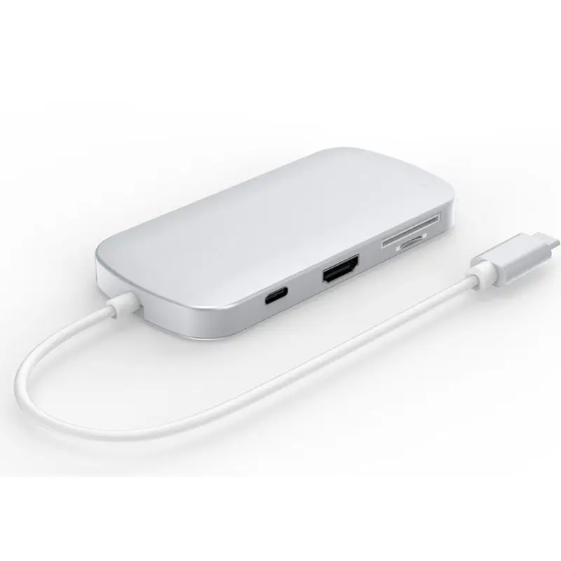Док-станция type-C хаб-конвертер Hdmi+ кардридер+ концентратор+ Pd преобразователь type-C
