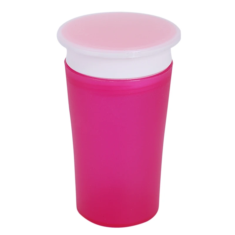 

360 Trainer Cup with handles, rose red/Orange,2 Count