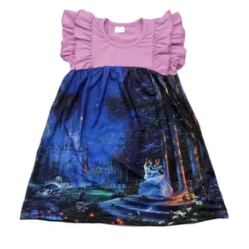 

baby girls summer short sleeve knee-length cotton dress 2020 children adorable party dress