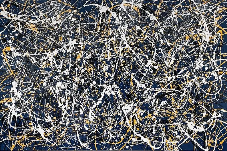 

JACKSON POLLOCK XXL Extra Large Original big Painting on Canvas Modern wall art Abstract abstract oil abstract contemporary art