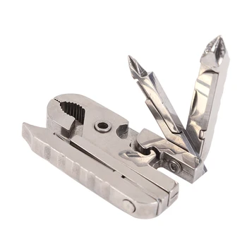 

Best! 15-in-1 Multi-Tool Folding Flat Cross Head Screwdriver Pliers SIM Card Opener Bottle Opener Ruler EDC Key Chain Tools