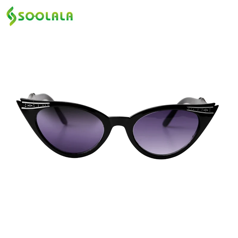 Женские очки для чтения SOOLALA кошачий глаз 0 5 1 25 75 дюйма с функцией ночного