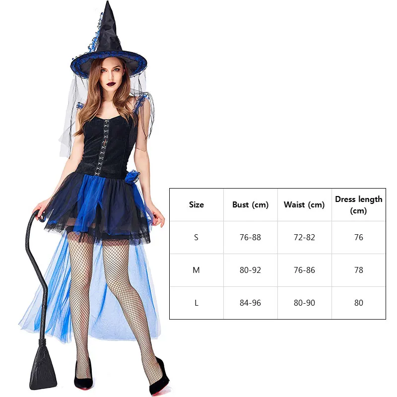 Umorden костюмы на Хэллоуин костюм ведьмы для женщин взрослых Adulto Fantasia длинное платье шляпа косплэй костюмы женщин