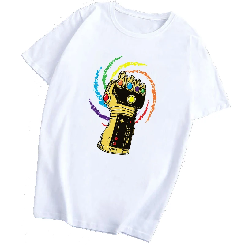 Infinity power Thanos женский Camiseta Mujer эстетический Ndgame Марвел из Мстителей Harajuku уличный с