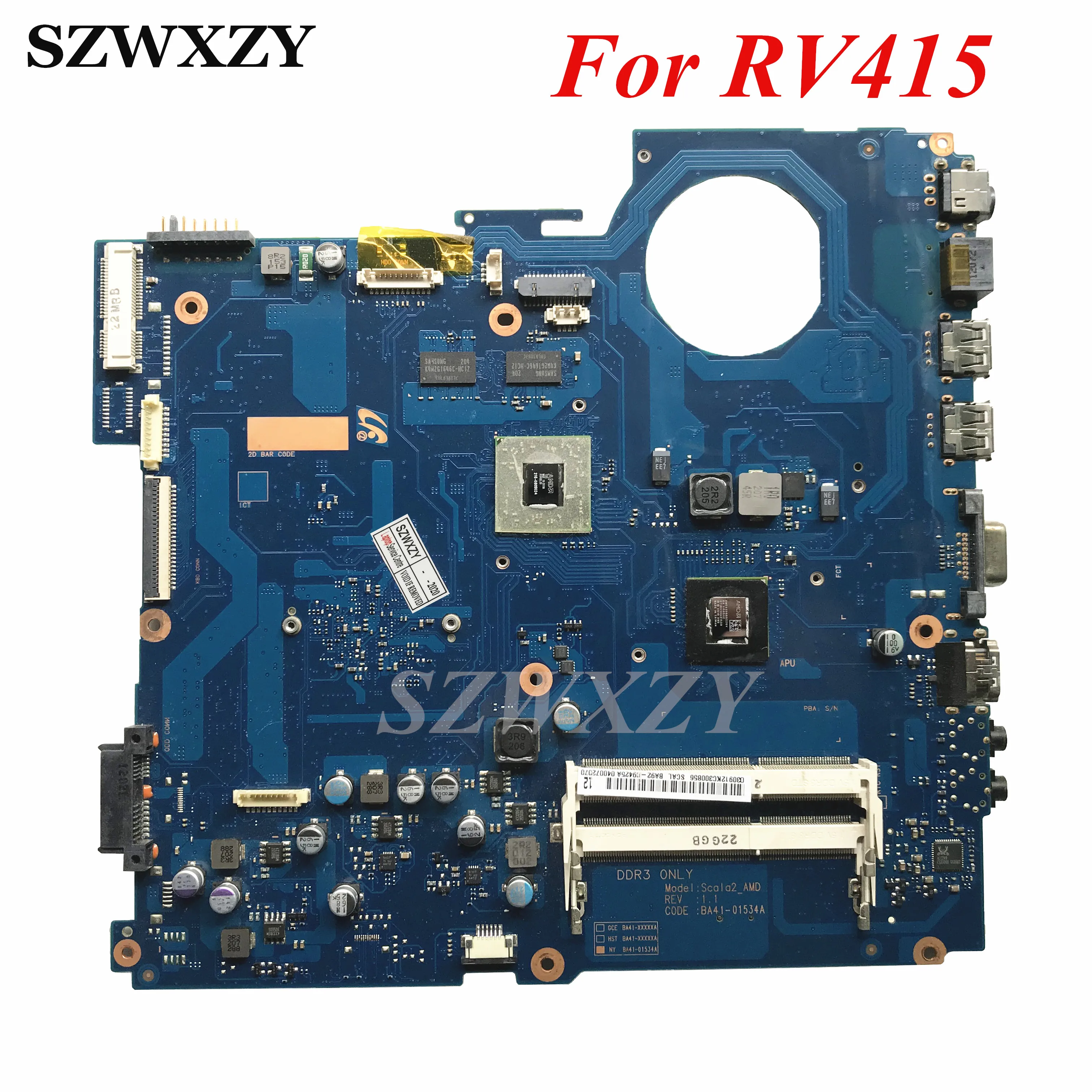 BA92-09425A BA92-09425B para la placa base del ordenador portátil Samsung RV415 con CPU E450 E350 CPU HD 6470M/1GB totalmente probado