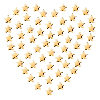 

100 Pieces Star Shape Spacer Beads Star Shape Jewelry Beads for DIY Handmade Necklace Bracelets Craft Supplies (Gold)