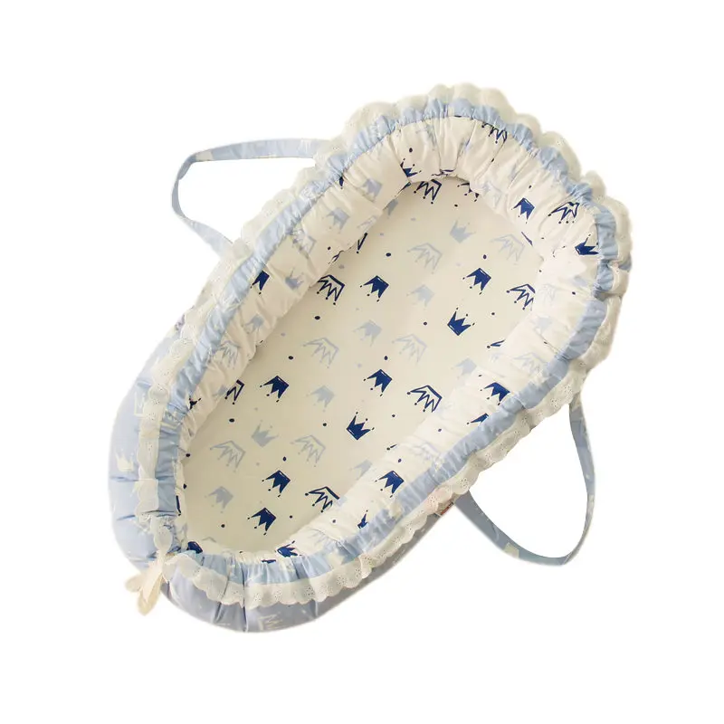 

85*50cm Toddler Cotton Cradle Breathable Newborn Baby Bassinet Bumper Baby Sleep Nest Bed Portable Crib Travel Bed Infant 2020