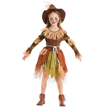 

Horror Scarecrow Cosplay Halloween Costume For Kids Carnival Party Suit Dress Up